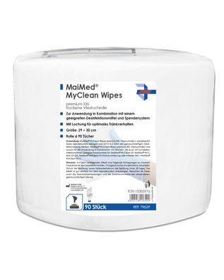 MaiMed® MyClean Wipes premium 1 Rolle = 90 Blatt, Format: XXL, 29 x 30 cm