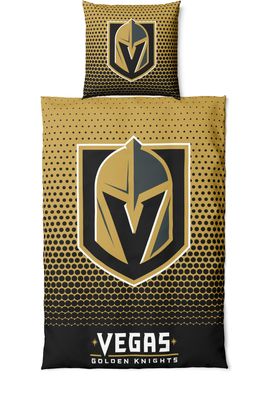 NHL Bettwäsche Set Vegas Golden Knights Eishockey Bedding Set Bettbezug 200x135cm
