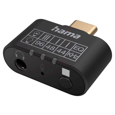 Hama Audio-Adapter USB-C auf 3,5mm Klinke AUX + Mikrofon + Equalizer Smartphone
