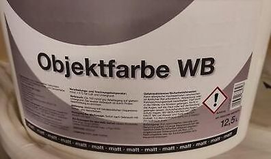 Wandfarbe Objektfarbe WB 12,5 l weiß matt Deckklasse 2 Profifarbe