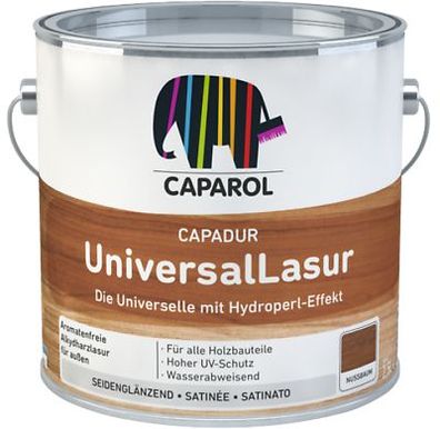 Caparol Capadur Universal Lasur Ebenholz 2,5 L Hydroperl-Effekt Wasserabweisend