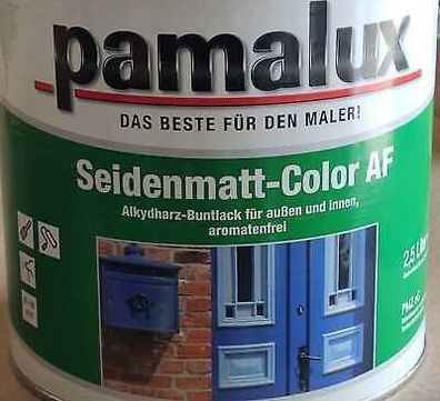 Pamalux Seidenmatt-Color moosgrün 2,5l Malerqualität Alkydharzbasis Buntlack
