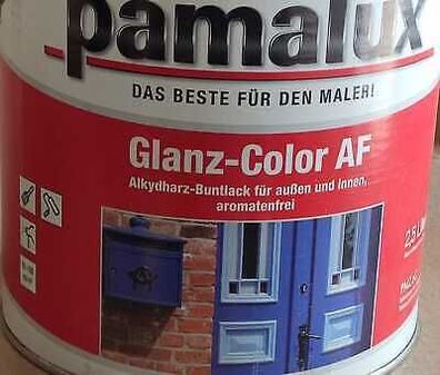 Pamalux Glanz-Color RAL 9005 Tiefschwarz 2,5 L Malerqualität Alkydharzbasis Buntlack