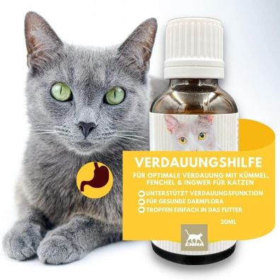EMMA Verdauungshilfe für Katzen I für optimale Verdauung mit Kümmel & Fenchel 30ml
