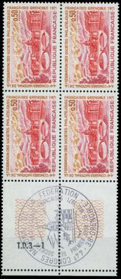 Frankreich 1971 Nr 1753L postfrisch Viererblock X61ED5A