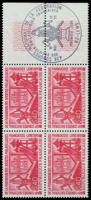 Frankreich 1970 Nr 1714 postfrisch Viererblock X61ED66