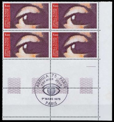 Frankreich 1975 Nr 1910Lu postfrisch Viererblock X61EDCE