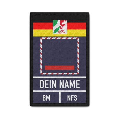 Rank Patch Feuerwehr Brandmeister Dein Name personalisierbar NRW 9,8x6cm #38437