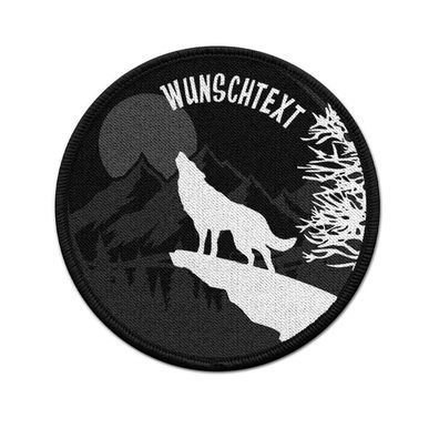 Patch Wolf Abzeichen Wappen Klett Wald Mond Lone Wolf 9cm #41174