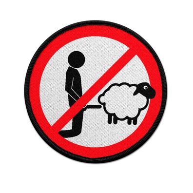 Patch Nein zu Tierschändern Schaf Tier Esel Pferd Verbot Ziege 75mm #38414