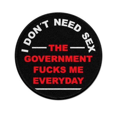Patch I don’t need sex - the government fucks Me everyday Finanzamt #38516
