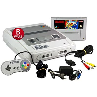 Original SUPER Nintendo - SNES Konsole (#B-Ware) + ALLE KABEL + Original Controlle...