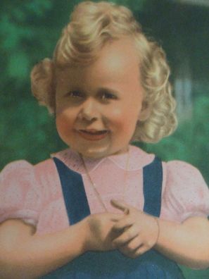 alte Postkarte SP Frankreich Kind Mädchen Portrait KF Kleinformat