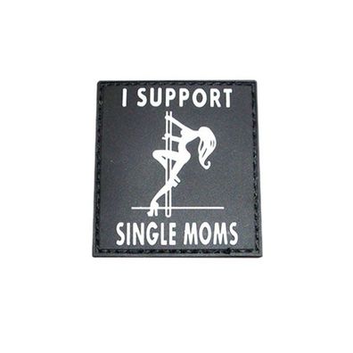 I Support Single Moms 3D Patch4,5x4,5cm
