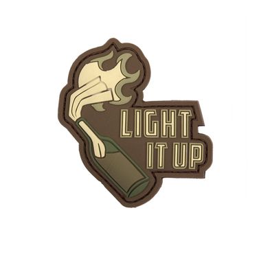 3D Rubber Light it up Patch Paintball Alfashirt Flasche 7 x 6 cm #26960