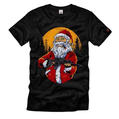 X-MAS SHOT EM ALL Santa AR15 Claus Weihnachten Nikolaus T-Shirt #40680