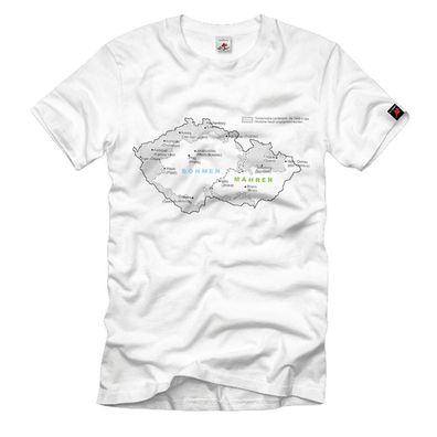 Landkarte Sudetenland Grenzen Land Tschechien Karte - T Shirt #2259