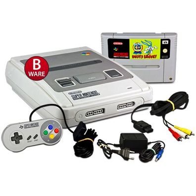 Original SNES Konsole (#B-Ware) + alle Kabel + original Controller + Spiel Tiny ...
