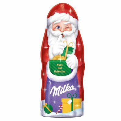 Milka Weihnachtsmann nussig Alpenmilch Schokolade mit Nuss 95g