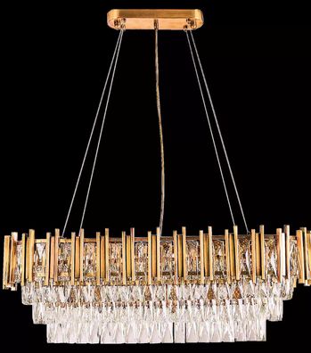 Kronleuchter Deckenleuchter Luxus Gold Deckenlampe Lüster Kristall Lampe
