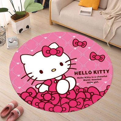 Hello Kitty Runden Anti-slip Fußmatte Soft Küche Badezimmer Boden Matte Hause Teppich