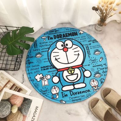 Doraemon Runden Anti-slip Fußmatte Soft Küche Badezimmer Boden Matte Hause Teppich