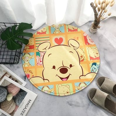Winnie Pooh Runden Anti-slip Fußmatte Soft Küche Badezimmer Boden Matte Hause Teppich
