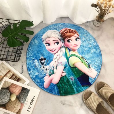 Frozen Elsa Anna Runden Fußmatte Anti-slip Küche Badezimmer Boden Matte Hause Teppich