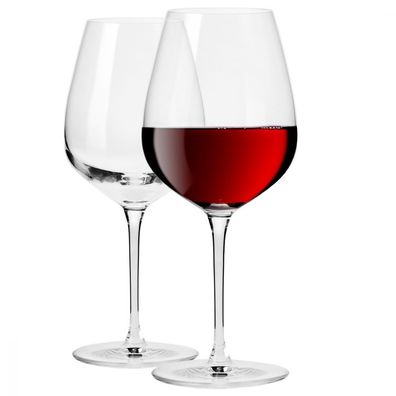 Krosno Duet Große Gläser für Rotwein Wein | Set 2 | 580 ml | Spülmaschine