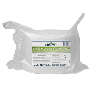 cosiMed Desinfektionstücher XL Nachfüllpack 120 Tücher