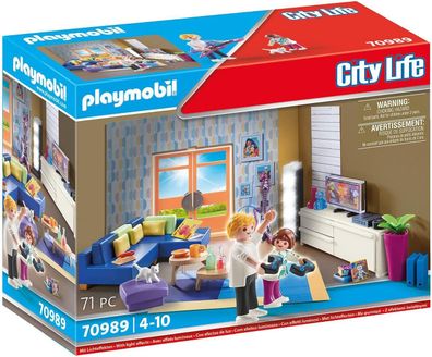 Playmobil City Life 70989 Wohnzimmer, Mit Lichteffekt, Spielzeug für Kinder ab 4 ...
