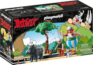 Playmobil Asterix 71160 Wildschweinjagd, Mit kippbarem Baum, Spielzeug für Kinder ...