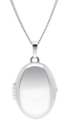 trendor Schmuck Medaillon mit Halskette für Damen Silber 925 15545