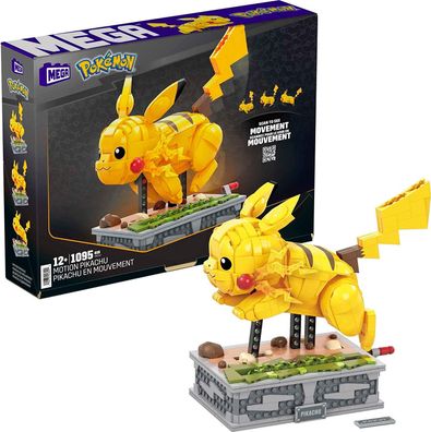 Mattel Mega Construx HGC23 - Pokémon Motion Pikachu, bewegliches Bauset, Sammler-F...