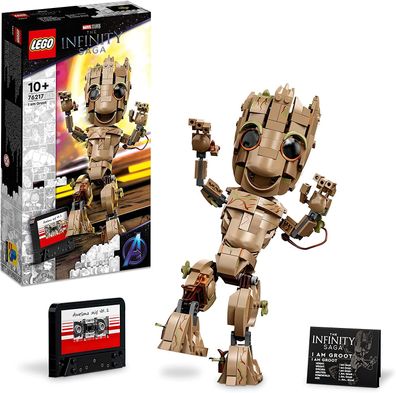 LEGO 76217 Marvel Ich Bin Groot Spielzeug zum Bauen, Set mit Baby Groot-Figur aus ...