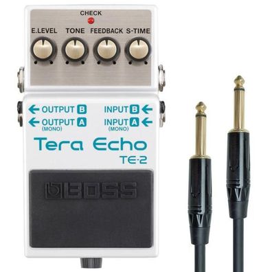 Boss TE-2 Tera Echo Delay Pedal Effektgerät mit Kabel
