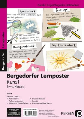 Lernposter Kunst - 1.-4. Klasse 6 Poster fuer den Klassenraum Berg