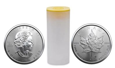 Maple Leaf 2023 Royal Canadian Mint Kanada 1 Tube 25 x 1 oz 999 Silbermünze