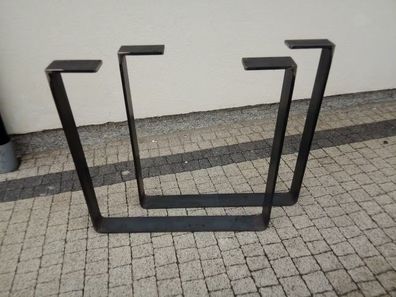 Tischbeine (Flachstahl 8x1 cm), Stahlfüße