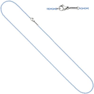 Echt. Chic. Rundankerkette Edelstahl blau lackiert 42 cm Kette Halskette