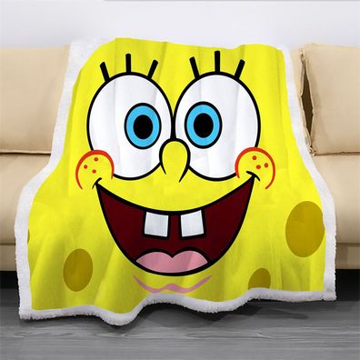 Cartoon Niedlich SpongeBob Lamb Wool Blanket Patrick Star Decke Sofa Quilt Geschenk