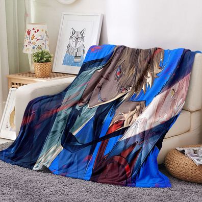 Anime Chainsaw Man Denji Makima Flannel Fleece Blanket Power Reze Decke Nap Quilt