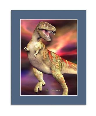 3D Mini-Poster T-Rex Passepartout