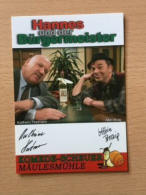 Karlheinz Hartmann & Braig Autogrammkarte orig signiert Schauspieler COMEDY 6045