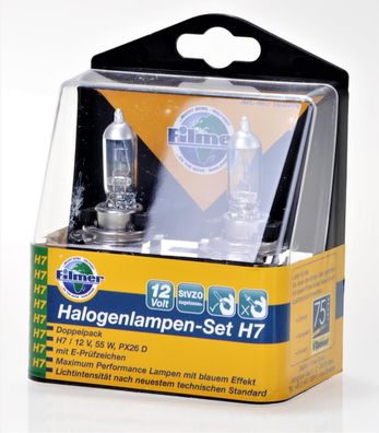 Filmer 16.070 Halogenlampen Set H7 Blue Light - Maximum Performance