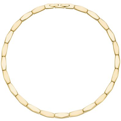 Echt. Chic. Collier Halskette Edelstahl gold-farben beschichtet 46 cm