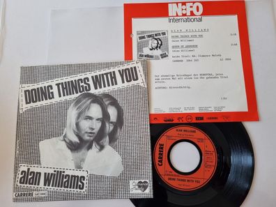 Alan Williams/ Rubettes - Doing things with you 7'' Vinyl WITH PROMO FACTS