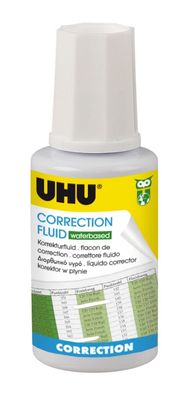 UHU Correction Fluid Korrektur-Fluid wasserbasiert, Tray 20ml