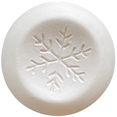 Duftstein Eisblume mit glasiertem Boden, ø 6,5cm - Duftsteine aus Keramik
