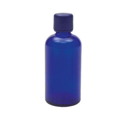 Blauglasflasche für 100ml mit Körperöl-Verschluss - Zubehör